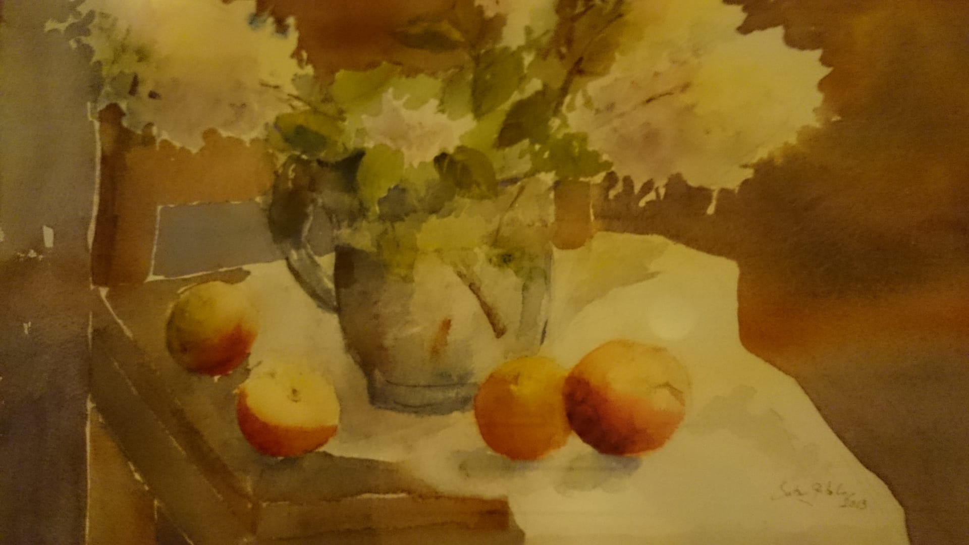 kuva taideteoksesta, jonka nimeltään Syreenien aikaan